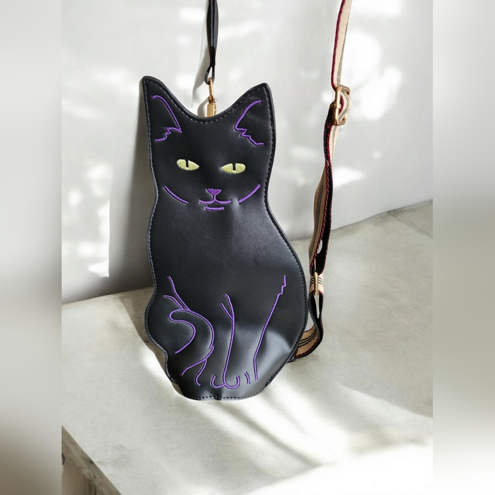 Black Cat Sling Bag NWOT
